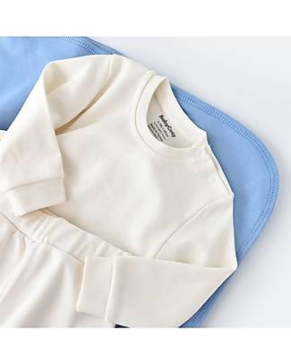 Babycosy Set Pantalone e Maglietta Manica Lunga - Ecru - Modal e Cotone Bio GOTS Completi e Set
