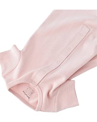 Babycosy Tutina a Maniche Corte Waffle - Rosa - 100% Cotone Bio GOTS Tutine Corte