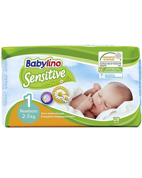 Babylino Pannolini Babylino Sensitive - L'unico certificato Oeko-Tex 100 - Super Assorbenti! Pannolini Eco