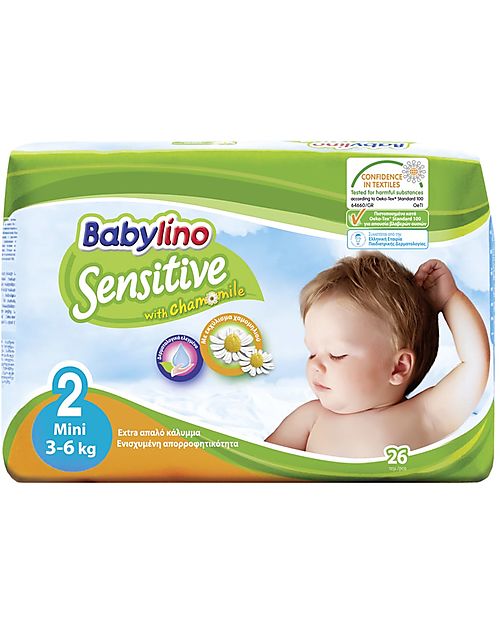 Babylino Pannolini Babylino Sensitive - L'unico certificato Oeko-Tex 100 - Super Assorbenti! Pannolini Eco