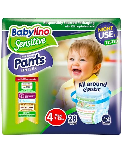 Babylino Pannolini Mutandina Babylino Sensitive con Tecnologia 360° di Elasticità - Certificato Oeko-Tex 100! Pannolini Eco