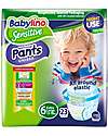 Babylino Pannolini Mutandina Babylino Sensitive con Tecnologia 360° di Elasticità - Certificato Oeko-Tex 100! Pannolini Eco