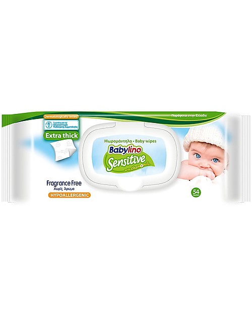 Babylino Salviettine Senza Fragranza 54 pz - Estratto di Arnica e Camomilla Salviette Bimbo