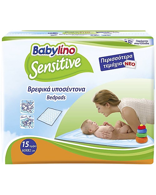 Babylino Traversine Sensitive 82x60 15 Pz - Massima Assorbenza - Certificate Oeko-Tex 100! Pannolini Eco