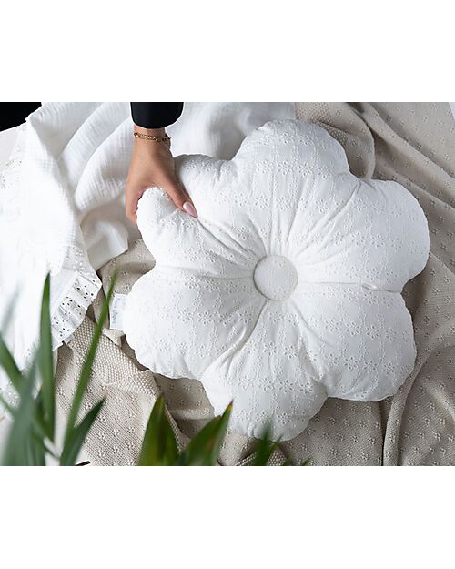 Baby's Only Cuscino Fiore Calm - Bianco - Cotone Cuscini Arredo