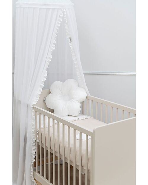 Baby's Only Cuscino Fiore Calm - Bianco - Cotone Cuscini Arredo