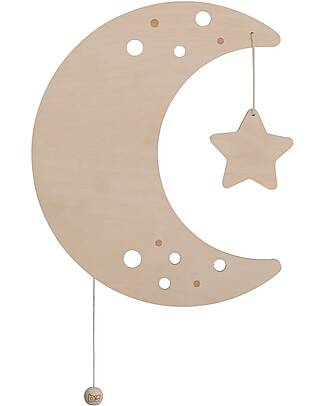 Baby's Only Lampada da Parete in Legno - Luna Wonder - Marrone - 30x25 cm Lampade da Parete