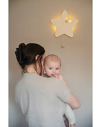 Baby's Only Lampada da Parete in Legno - Star Wonder - Marrone Lampade da Parete