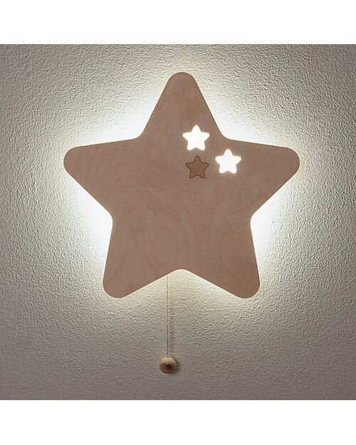 Baby's Only Lampada da Parete in Legno - Star Wonder - Marrone Lampade da Parete