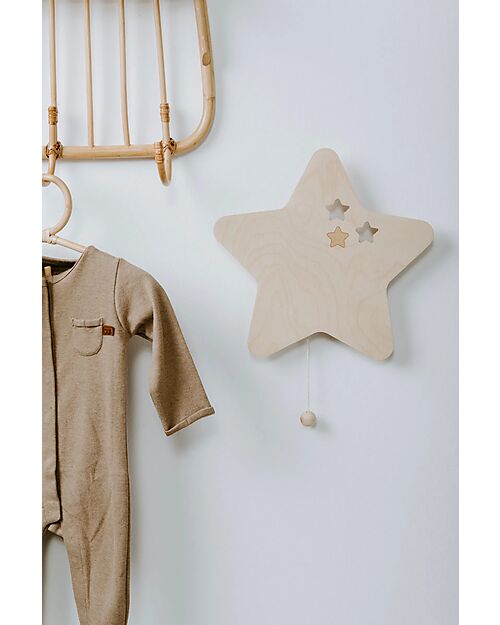 Baby's Only Lampada da Parete in Legno - Star Wonder - Marrone Lampade da Parete
