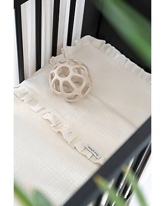 Baby's Only Lenzuolo per Culla Calm con Volant - Beige - 80x100 cm - 100% Cotone Giochi per Neonati_