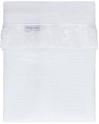 Baby's Only Lenzuolo per Lettino Calm - Bianco - 120x150 cm - 100% Cotone Lenzuola e Federe