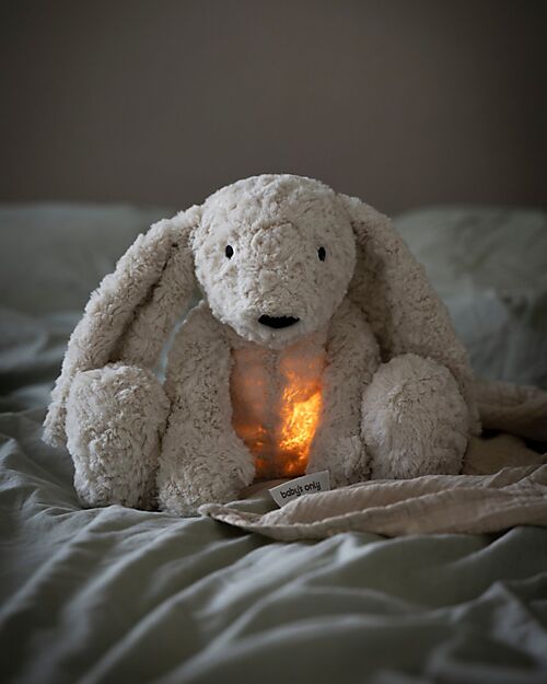 Baby's Only Peluche Coniglietto Bibi con Suoni Bianchi, Ninne Nanne e Luce Notturna - Sabbia - con Rilevamento del Pianto - Dalla nascita Peluche