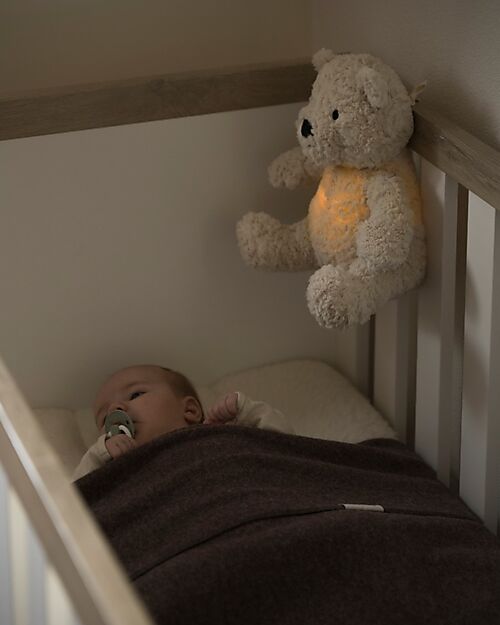 Baby's Only Peluche Orsetto Bo con Suoni Bianchi, Ninne Nanne e Luce Notturna - Taupe - con Rilevamento del Pianto - +0 mesi Peluche