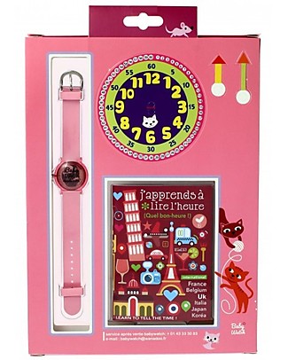 BabyWatch Orologio Pedagogico Zap Time - Cats - Per Imparare a Leggere l'Ora - Perfetto da i 6 Anni! Orologi Pedagogici