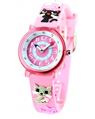 BabyWatch Orologio Pedagogico Zap Time - Cats - Per Imparare a Leggere l'Ora - Perfetto da i 6 Anni! Orologi Pedagogici