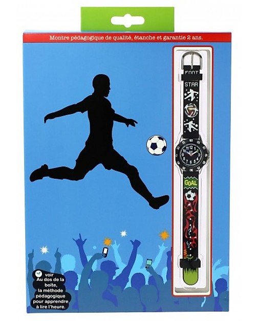 BabyWatch Orologio Pedagogico Zap Time - Football Star - Per Imparare a Leggere l'Ora - Perfetto da i 6 Anni! Orologi