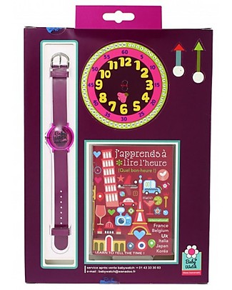 BabyWatch Orologio Pedagogico Zap Time - Kyoto - Per Imparare a Leggere l'Ora - Perfetto da i 6 Anni! Orologi Pedagogici
