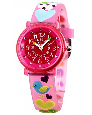 BabyWatch Orologio Pedagogico Zap Time - Love Love - Per Imparare a Leggere l'Ora - Perfetto da i 6 Anni! Orologi Pedagogici