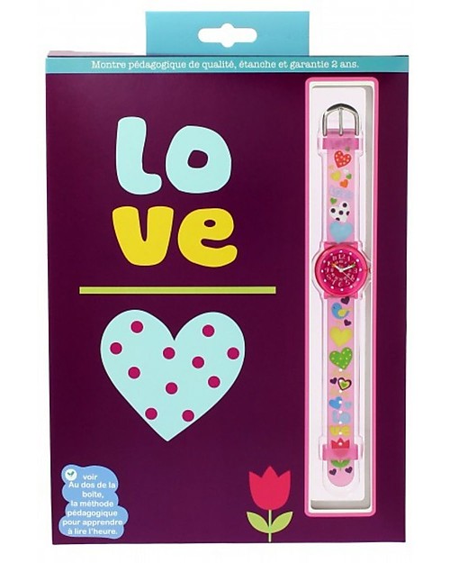 BabyWatch Orologio Pedagogico Zap Time - Love Love - Per Imparare a Leggere l'Ora - Perfetto da i 6 Anni! Orologi