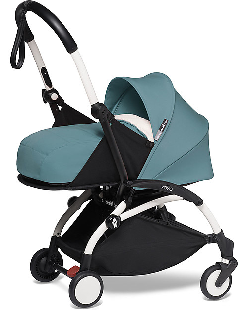 Babyzen Duo YOYO² - Telaio Bianco, Rivestimento Acqua 0+ e 6+ Passeggini Trio e Duo