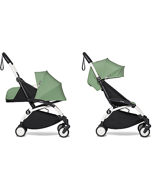 Babyzen Duo YOYO² - Telaio Bianco, Rivestimento Menta 0+ e 6+ Passeggini Trio e Duo