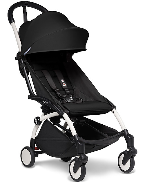 Babyzen Duo YOYO² - Telaio Bianco, Rivestimento Nero 0+ e 6+ Passeggini Trio e Duo