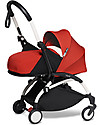 Babyzen Duo YOYO² - Telaio Bianco, Rivestimento Rosso 0+ e 6+ Passeggini Trio e Duo
