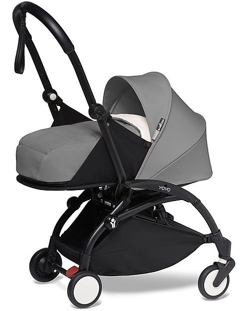 Babyzen Duo YOYO² - Telaio Nero, Rivestimento Grigio 0+ e 6+ Passeggini Trio e Duo