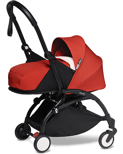 Babyzen Duo YOYO² - Telaio Nero, Rivestimento Rosso 0+ e 6+ Passeggini Trio e Duo