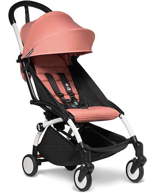Babyzen Trio YOYO² - Telaio Bianco, Rivestimento Ginger 0+ e 6+, Seggiolino Auto 0+ Izi Go Passeggini Trio e Duo
