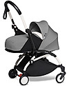 Babyzen Trio YOYO² - Telaio Bianco, Rivestimento Grigio 0+ e 6+, Seggiolino Auto 0+ Izi Go Passeggini Trio e Duo