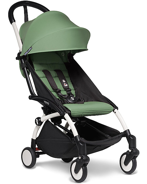Babyzen Trio YOYO² - Telaio Bianco, Rivestimento Menta 0+ e 6+, Seggiolino Auto 0+ Izi Go Passeggini Trio e Duo