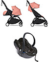 Babyzen Trio YOYO² - Telaio Nero, Rivestimento Ginger 0+ e 6+, Seggiolino Auto 0+ Izi Go Passeggini Trio e Duo