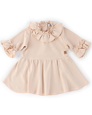 Bamboom Abito Ampio con Volant - Rosa - Bambù e Cotone Vestiti_
