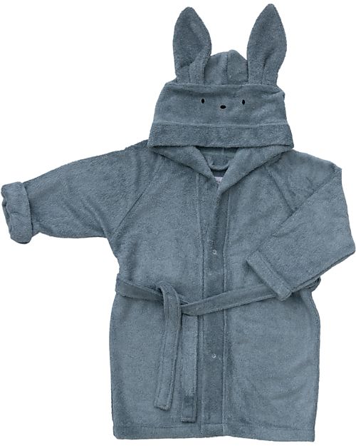 Bamboom Accappatoio con Orecchie - Blu - Spugna di Bambù - 2-4 anni Accappatoi e Asciugamani