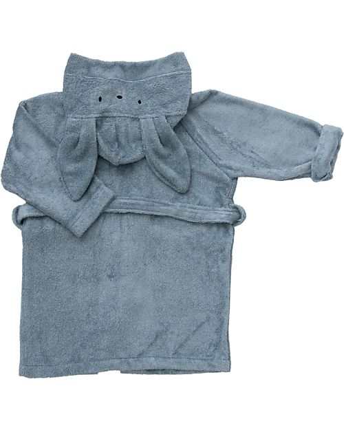 Bamboom Accappatoio con Orecchie - Blu - Spugna di Bambù - 2-4 anni Accappatoi e Asciugamani
