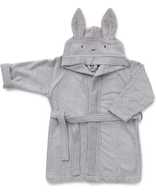 Bamboom Accappatoio con Orecchie - Grigio -  Spugna di Bambù Accappatoi e Asciugamani