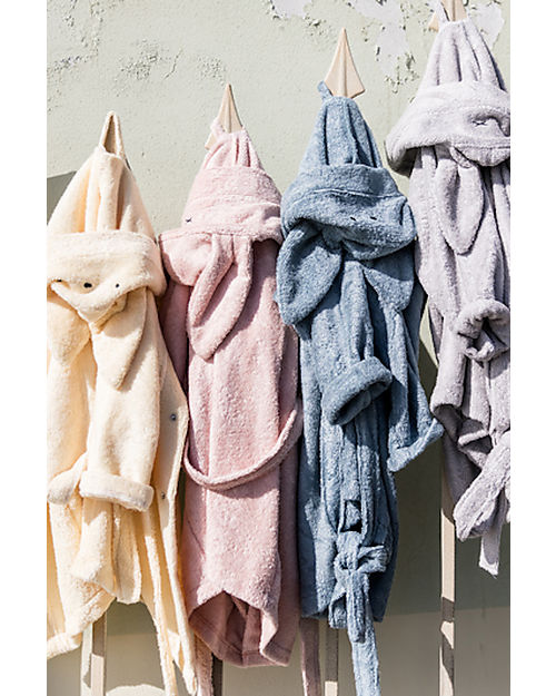 Bamboom Accappatoio con Orecchie - Grigio -  Spugna di Bambù Accappatoi e Asciugamani