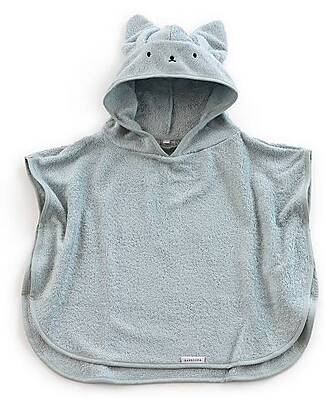 Bamboom Accappatoio Poncho - Azzurro - 100% Spugna di Bambù Accappatoi e Asciugamani