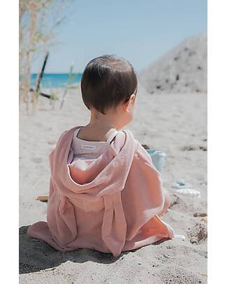 Bamboom Accappatoio Poncho - Rosa Scuro - 100% Spugna di Bambù Accappatoi e Asciugamani