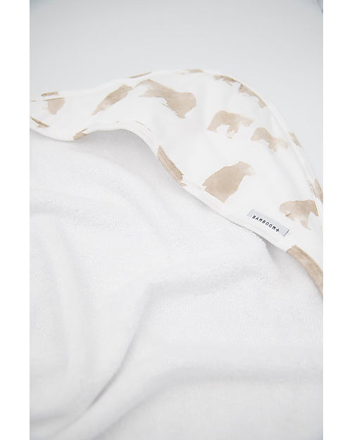 Bamboom Asciugamano con Cappuccio + Guanto - Orso - Bambù Accappatoi e Asciugamani