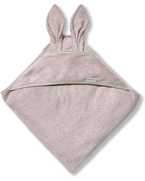 Bamboom Bagno Duo XL 100x100cm, Accappatoio con Orecchie, Rosa - 100% Bambù Accappatoi e Asciugamani