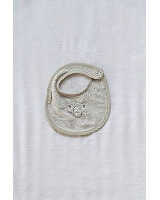 Bamboom Bavaglino in Spugna - Koala - Oyster Grey - Chiusura con Clip - 100% Bambù Bio Bavagli Classici