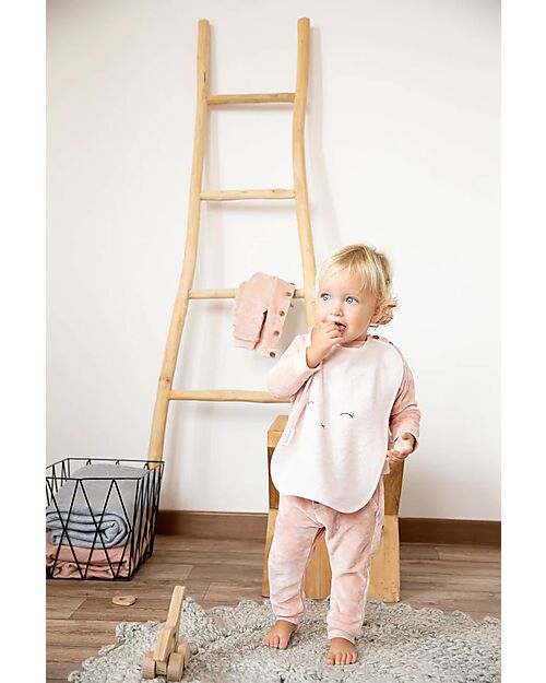 Bamboom Bavaglino in Spugna XL - Rosa - con Morbido Elastico - Perfetto per l'Asilo Bavagli con Elastico