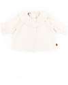 Bamboom Blusa con Ampio Volant - Bianco - Cotone e Bambù Certificato Oeko-Tex Bluse