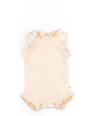 Bamboom Body con Volant - Rosa Chiaro - Bambù e Cotone Organico Body Manica Corta