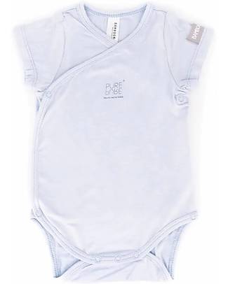 Bamboom Body Maniche Corte - Azzurro - Bambù Bio Elasticizzato Body Manica Corta