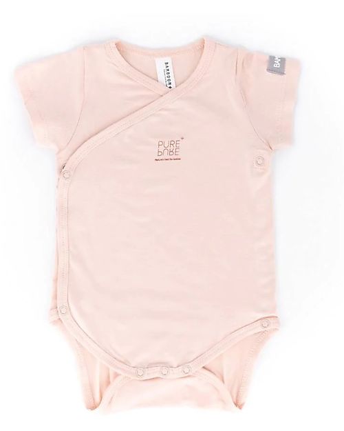 Bamboom Body Maniche Corte - Rosa - Bambù Bio Elasticizzato Body Manica Corta