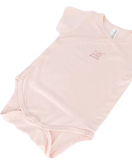 Bamboom Body Maniche Corte - Rosa - Bambù Bio Elasticizzato Body Manica Corta